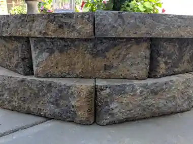 Small Victorian block rock wall